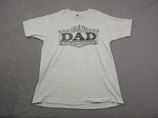 Vintage DAD Shirt Mens Extra Large XL Gray Made in USA First National Bank Money