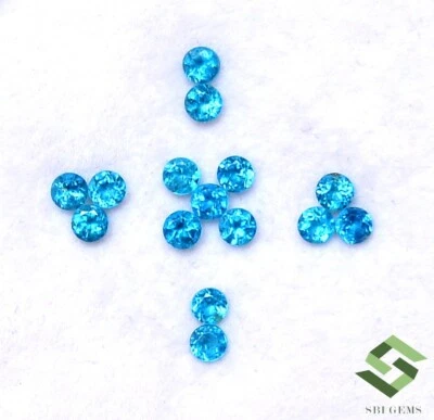 SBI Gems Natur-Apatit Rundschliff Lot 15 Stk 1,07 Cts Neongelb Lose Edelstein - Bild 1 von 4