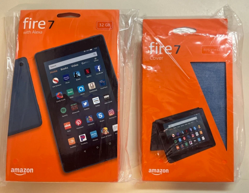 Amazon Fire 7 tablet 7 inch display 32 GB + COVER Twilight Blue BUNDLE BRAND NEW - Image 2 of 4