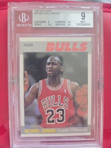 1987-88 Fleer /Michael Jordan #59 BGS 9 MINT/9.5 GEM Corners/EDGES/9 Centering🥇