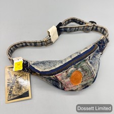 Vintage Jordache Catch Bag Fanny Pack Waist Denim Patchwork Adjustable Strap 90s