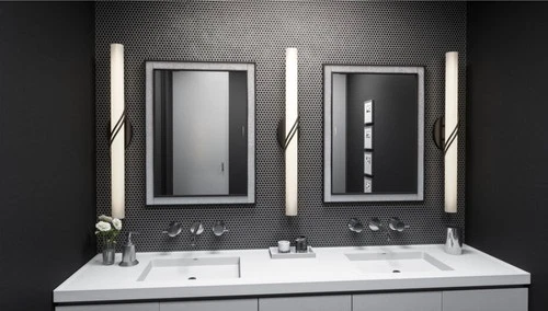 1/2 price! Open box-Quoizel Serenade 25" Wide ADA LED Bath Bar Model:PCSQ8525MBK - Picture 3 of 8