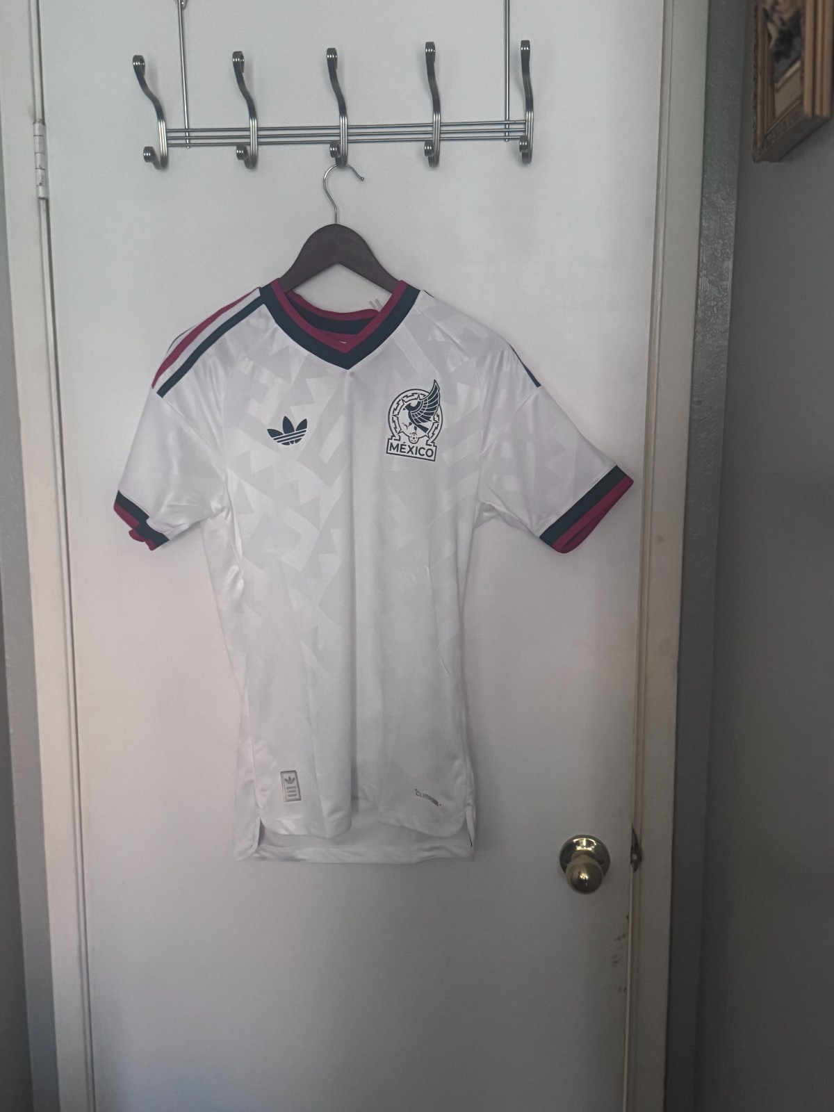 Seleccion Mexicana World Cup 2026 Mens Authentic White Away Soccer Jersey Size S