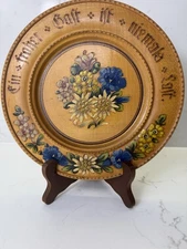 German Decorative Wooden Plate