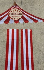 Circus Theme Striped Fabric Backdrop Party Decoration Big Top Tent Banner 