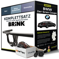 Für BMW 2er Gran Coupe F44 Anhängerkupplung starr +eSatz 13pol 11.2019-jetzt Kit