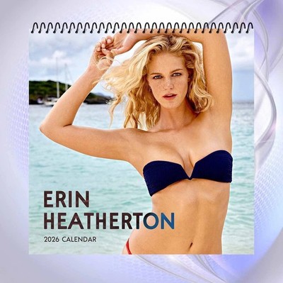 2026 Erin Heatherton Calendar, Beach Style Model Wall Decor Gift