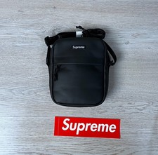 Supreme Leather Shoulder Bag  Black