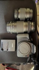 Canon EOS Rebel T7 Camera Bundle with 2 Lenses, Charger, and Bag