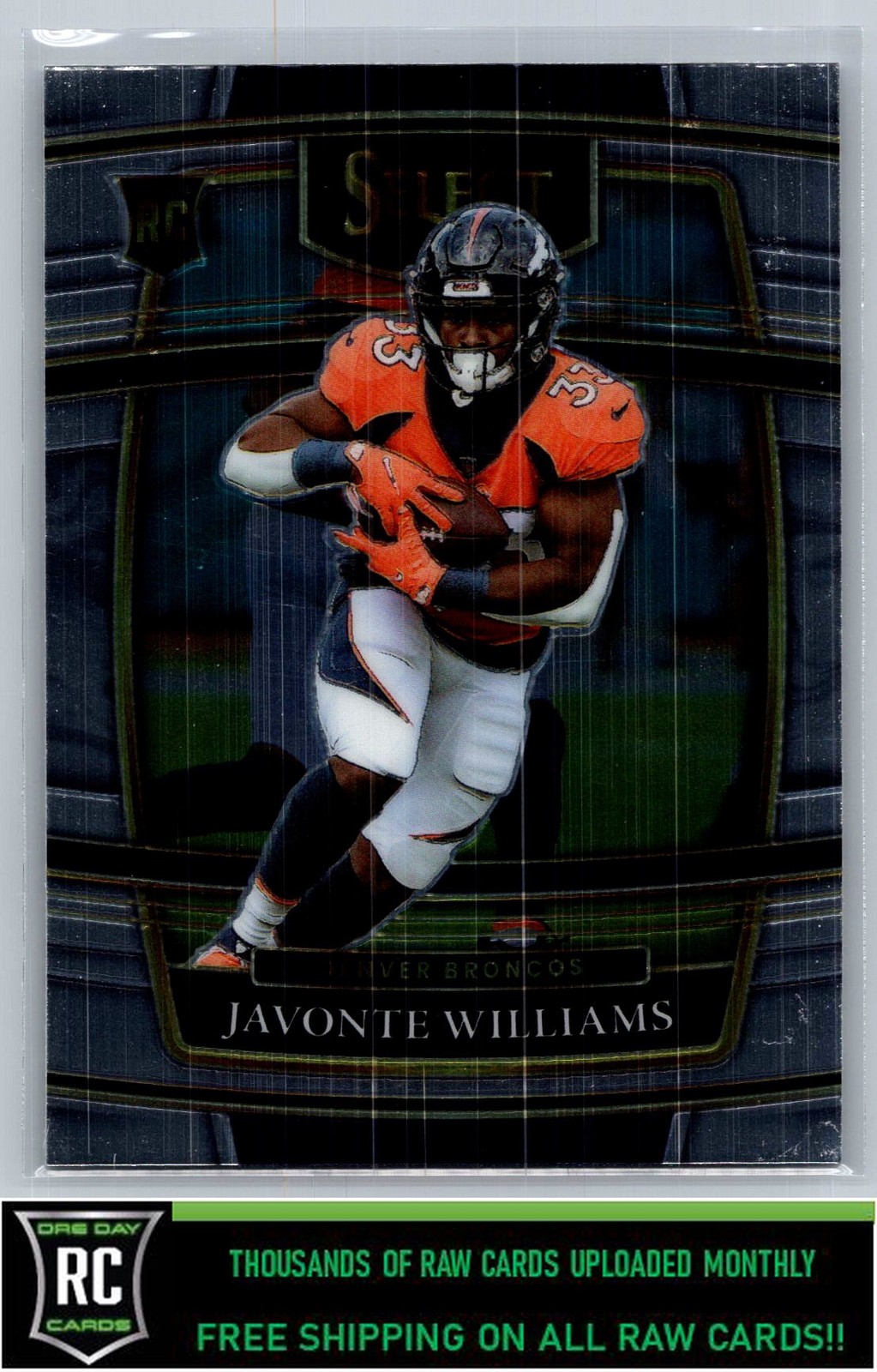 2021 Panini Select Javonte Williams #57 Rookie Denver Broncos