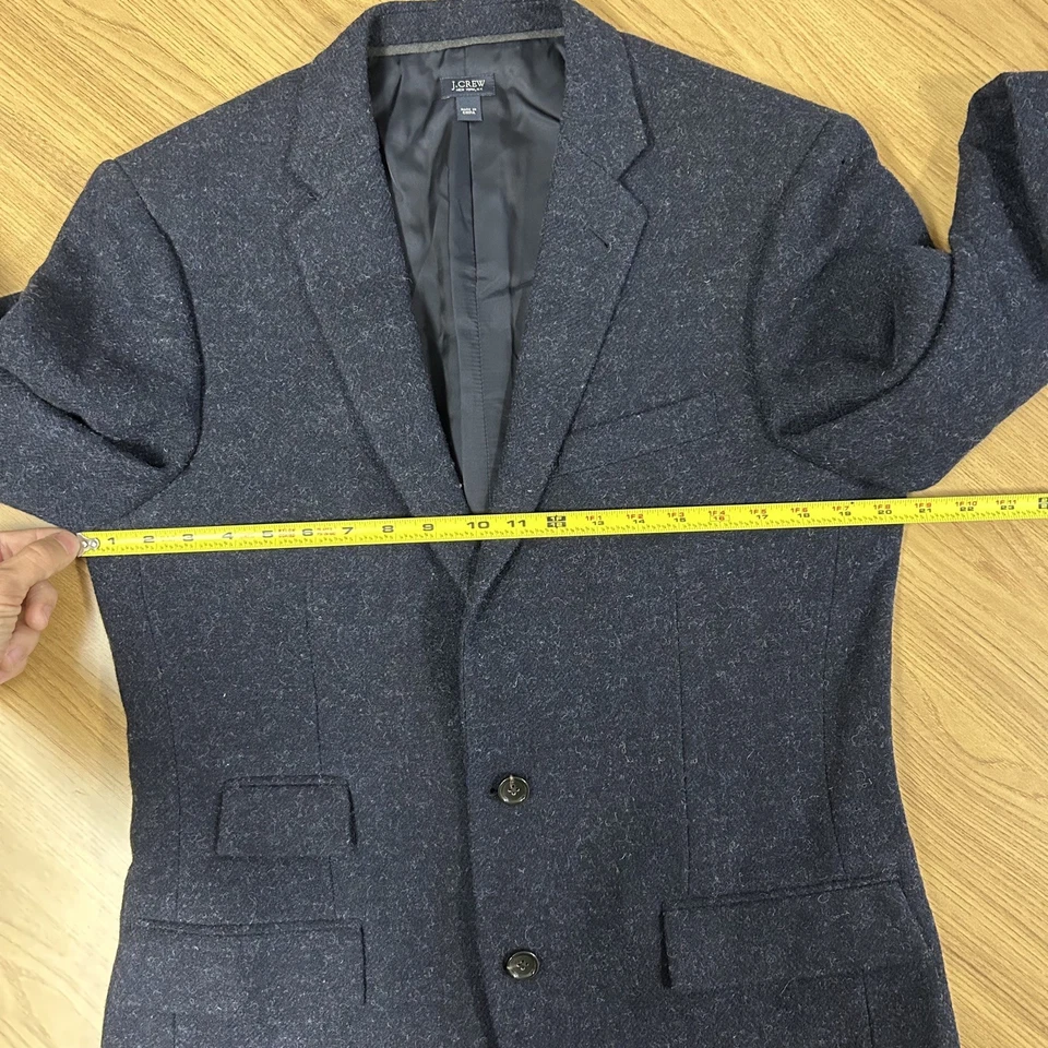Blazer de lana para hombre J.Crew Ludlow 40R Yorkshire tweed azul luna gris chaqueta Foto 4 de 4
