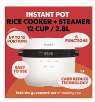 Instant Pot Electric Rice Cooker & Steamer, 2.8L (12 Cup) - Dishwasher Safe