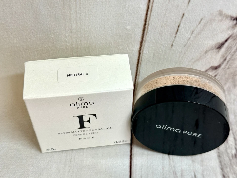 Alima Pure Satin Matte Foundation NEUTRAL 3 Loose Mineral Powder Hypoallergenic - Image 3 of 3