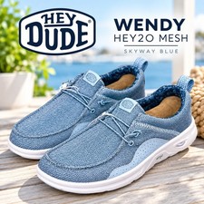 Hey Dude Wendy HEY2O Mesh Skyway Blue Women Shoes 43164-4ZX Size 7