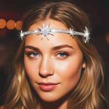 Rhinestone Headband Crystal Hair Band Bridal Sparkly Headpiece