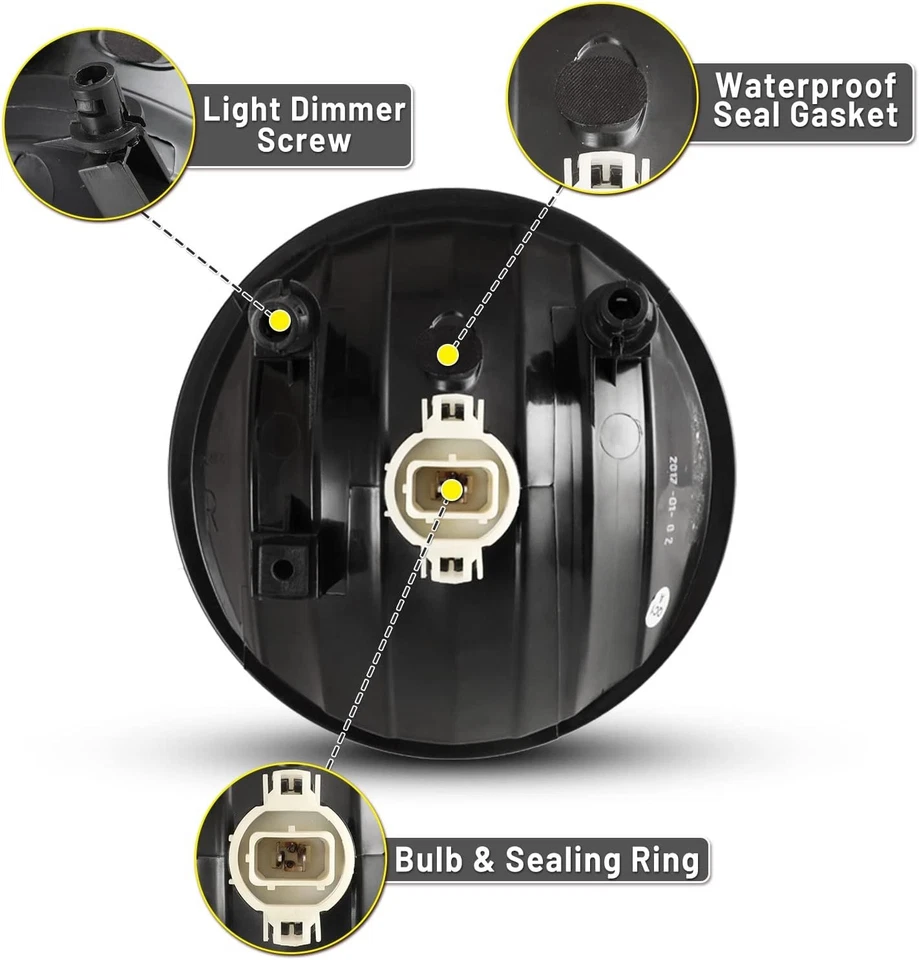 For 2007-2013 GMC Sierra 1500 2500 HD/3500 HD Bumper Clear Lens Fog Lights x2 Foto 4 de 4