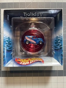 Hot Wheels Holiday Decoration Blue Car Christmas Ornament NEW IN BOX