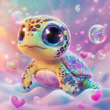 Sea Turtle Diamond Art Kits for Kids, 5D Turtle Diamond Painting Kits for Adu...