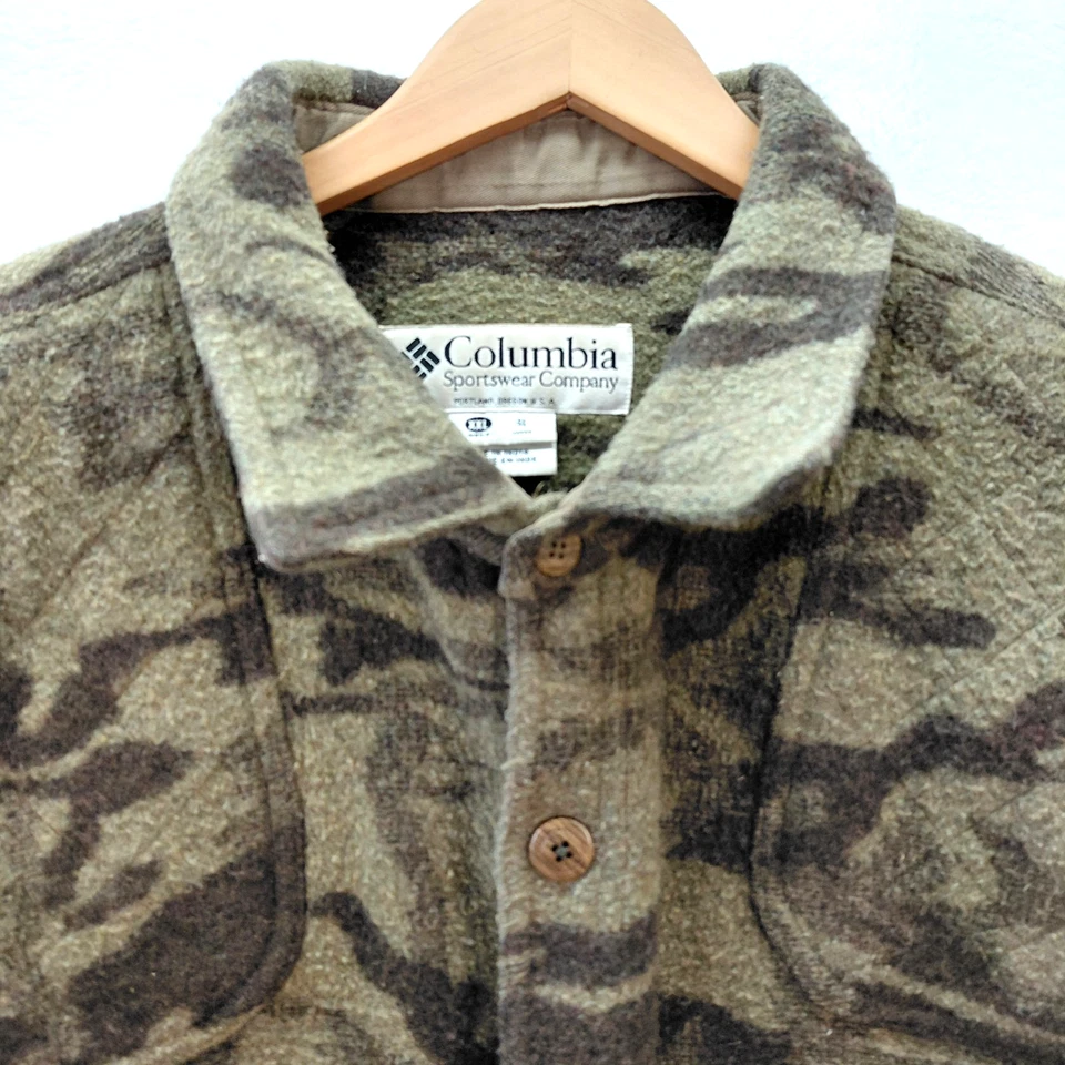Chaqueta Camuflada Columbia Gallatin Range Mezcla Lana Para Hombre Talla 2XL Caza Cazadora De Colección Foto 3 de 4