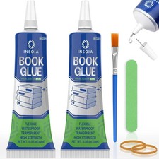 Book Glue, 15ml X 2 Book Adhesive, Clear Book Binding Adhesive, Flexible Paper G