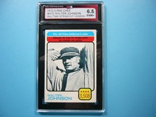 1973 O-PEE-CHEE BASEBALL CARD 478 WALTER JOHNSON STRIKEOUT LDR KSA 6.5 EXNM+ OPC