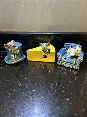 Vintage Mouse Cat Match/Toothpick Holder Bundle Kitsch Japan 1960’s Rare - Image 1 of 4
