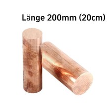 Kupfer Rundstab 200mm Länge Stange Massiv 99.9% T2 Cu Rundmaterial Ø 8mm - 80mm