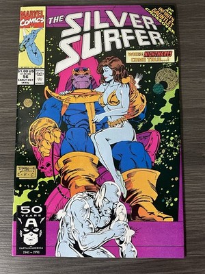 Silver Surfer (1987) #56 Adam Warlock! Infinity Gauntlet!  Marvel 1991