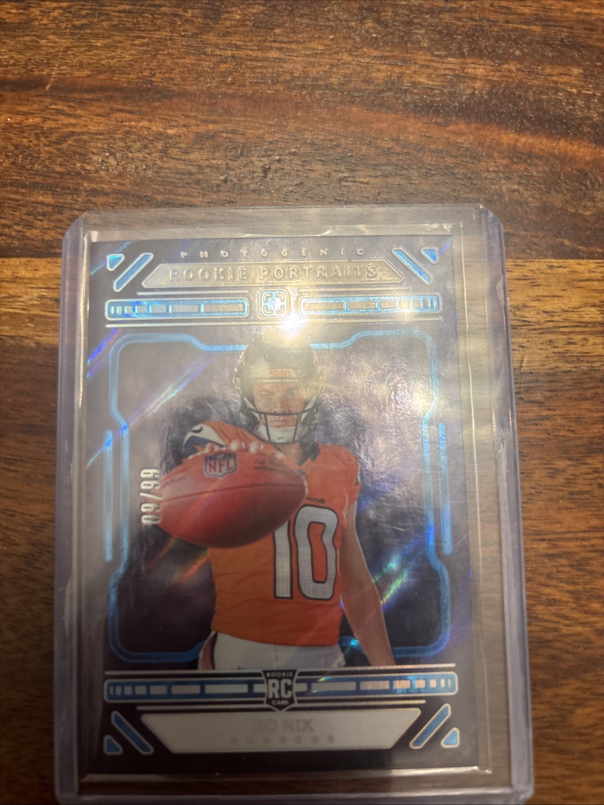 2024 Panini Photogenic - Rookie Portrait Bo Nix #196 Blue /99 (RC)