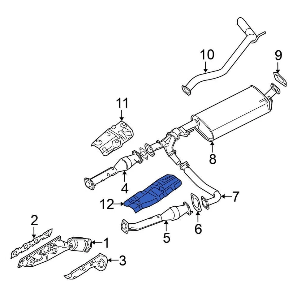 For Nissan Titan 2004-2015 Nissan 165907S000 Left Exhaust Manifold Heat Shield - Image 3 of 4
