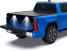 4.6ft Hard Tri-fold Truck Bed Tonneau Cover With Lamps Replacement For Ford Mave