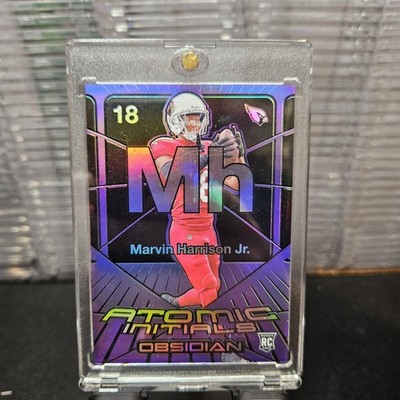 MARVIN HARRISON JR ROOKIE /50 2024 OBSIDIAN #17 ATOMIC INITIALS PURPLE CARDINALS