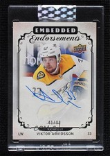 2018 Upper Deck Clear Cut Embedded Endorsements 41/99 Viktor Arvidsson Auto 0c6