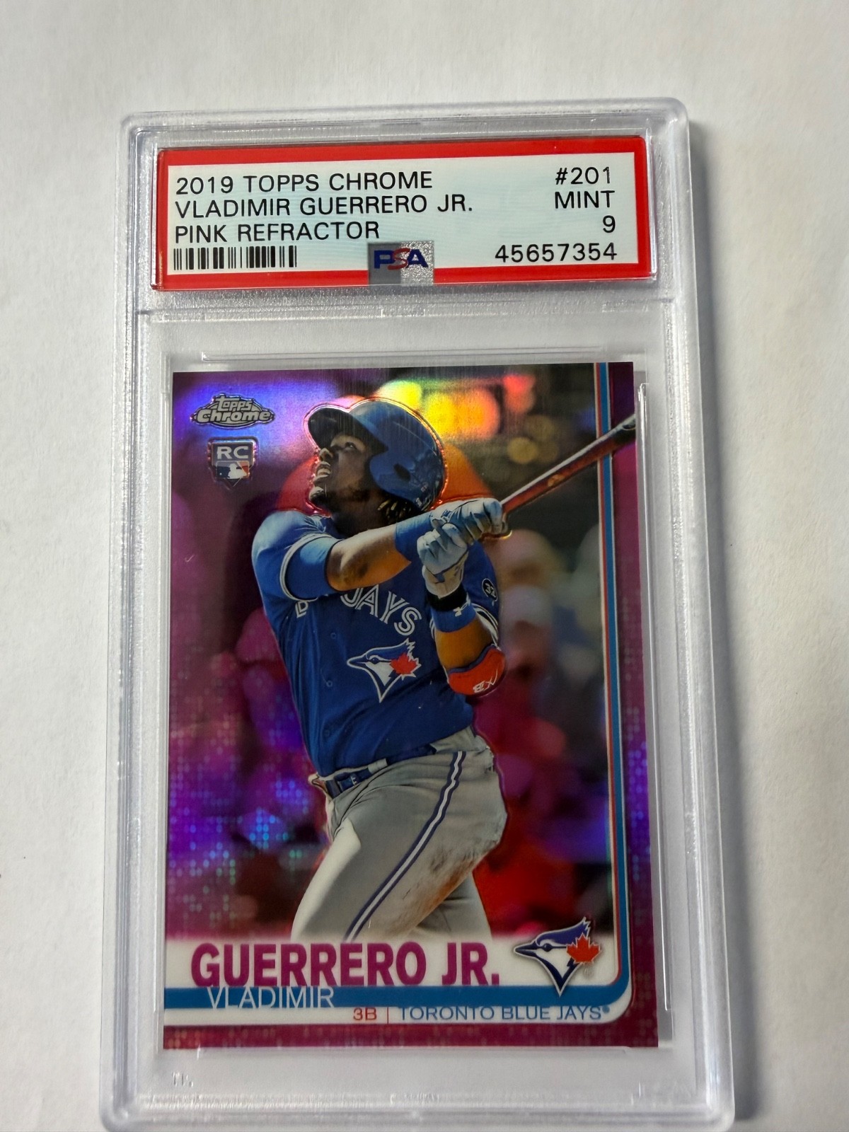 2019 Topps Chrome - Vladimir Guerrero Jr. #201 Pink Refractor (RC) PSA9!