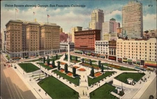 Union Square San Francisco California Garage vintage postcard v252