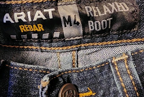 NWT Ariat Mens Rebar M4 Relaxed DuraStretch Boot Cut Jeans Size 30x30 Thick Work - Picture 2 of 11