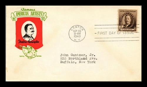 FREDERIC REMINGTON FAMOUS AMERICANS FDC SCOTT 888 TORKEL GUNDEL US COVER