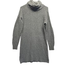 Madewell Womens Wool Gray Turtleneck Sweater Dress Wool Blend Size S