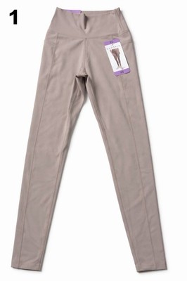 Danskin Ankle Leggings Women's Beige XS Solid Knit Lightweight Stretch