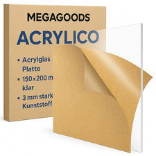 Płyta ze szkła akrylowego 150x200 mm przezroczysta grubość 3 mm tworzywo sztuczne DE.