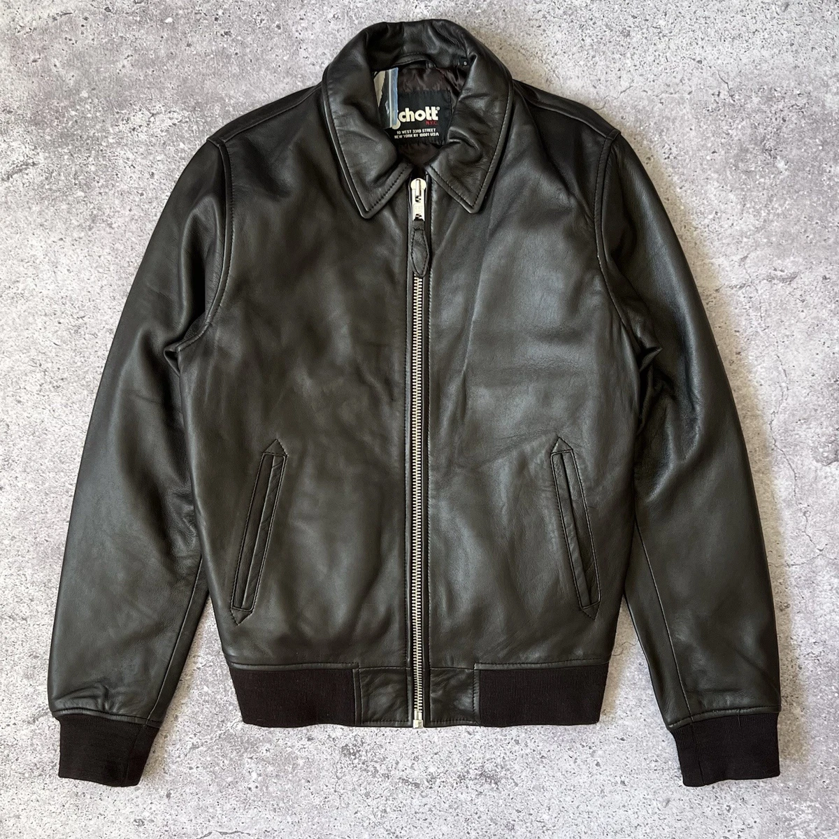 25+ SCHOTT Zip Leather Outer Shell Coats, Jackets & Vests for Men
