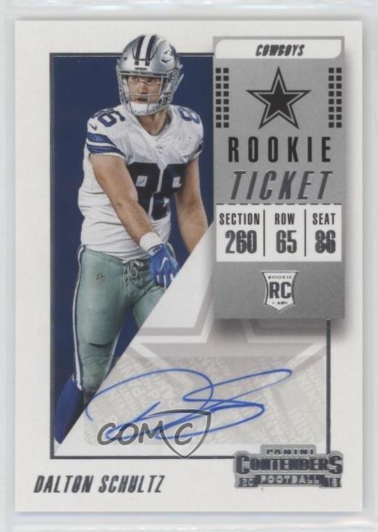 2018 Panini Contenders Ticket Dalton Schultz #181 Rookie Auto RC nr2