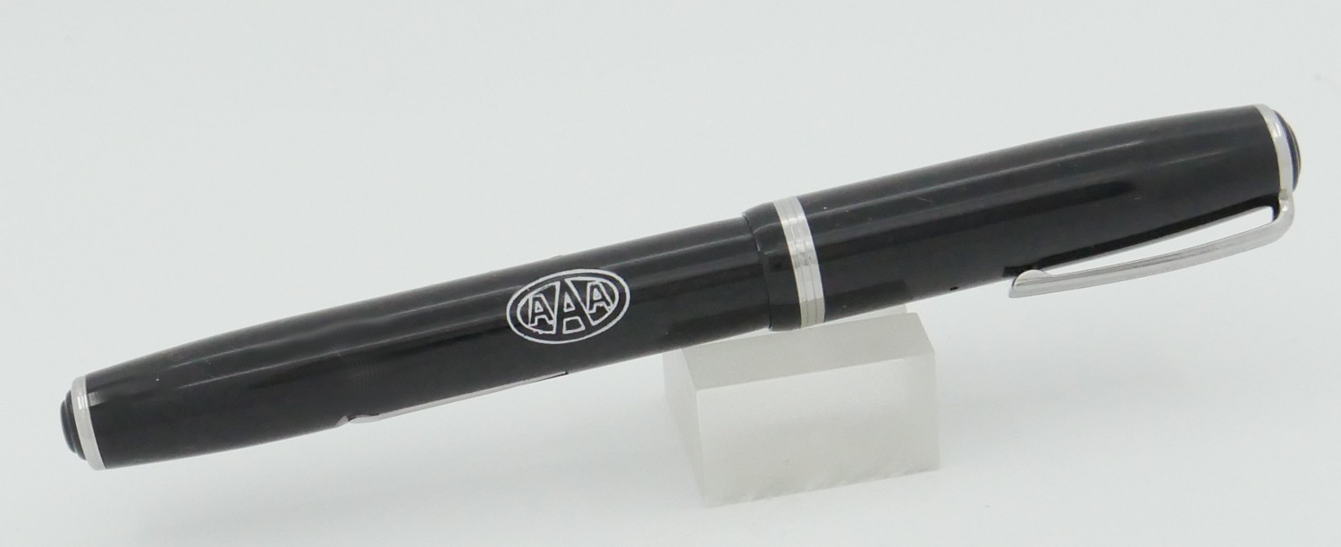Esterbrook J Black & Chrome Fountain Pen - 1555 Gregg Fine Nib - 1950's - AAA