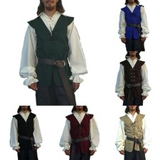 Waistcoat Men Club Holiday Medieval Pirate Re...
