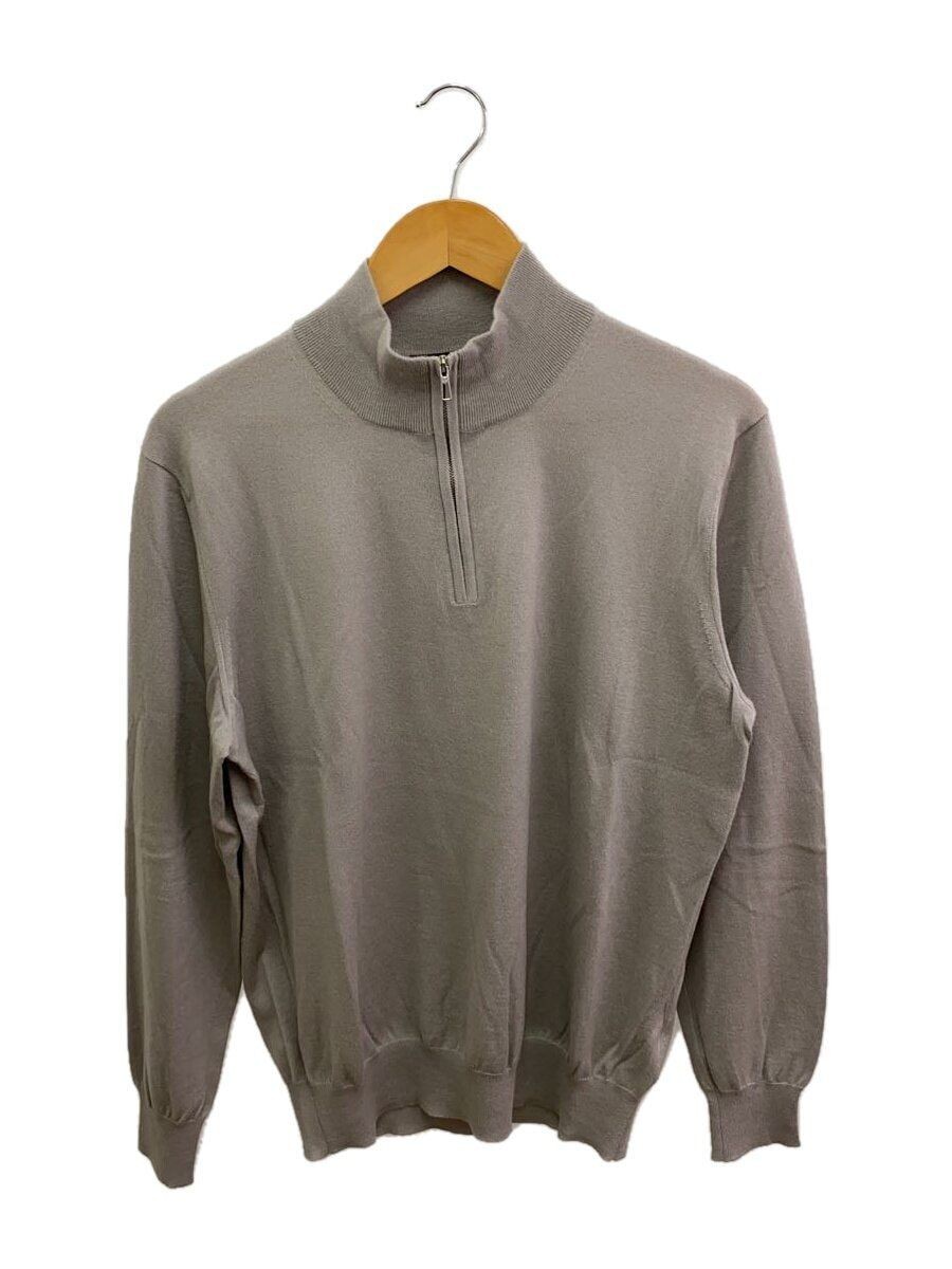 Loro piana イタリア製　最高級　ハーフジップ　コットンニット　50 Loro Piana Knit & Sweater Half Zip (thin) 50 Cashmere GRY