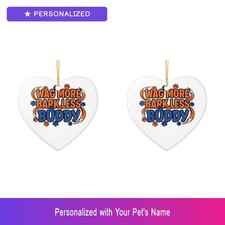 Custom Dog Set of 2 Ornament Personalized Pet Name Lover Owner Gift