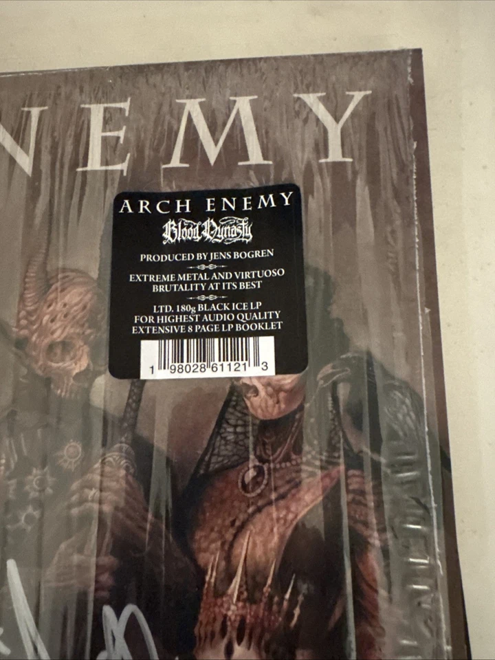 Arch Enemy Blood Dynasty SIGNED BY BAND Black Ice Limited 180 Gr Vinyl - Image 2 of 4
