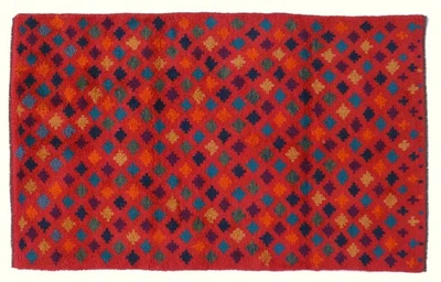 Gabbeh Teppich 120x180 Handgeknüpft Orange Streifen Orientalisch UNIKAT Kurzflor - Bild 1 von 4