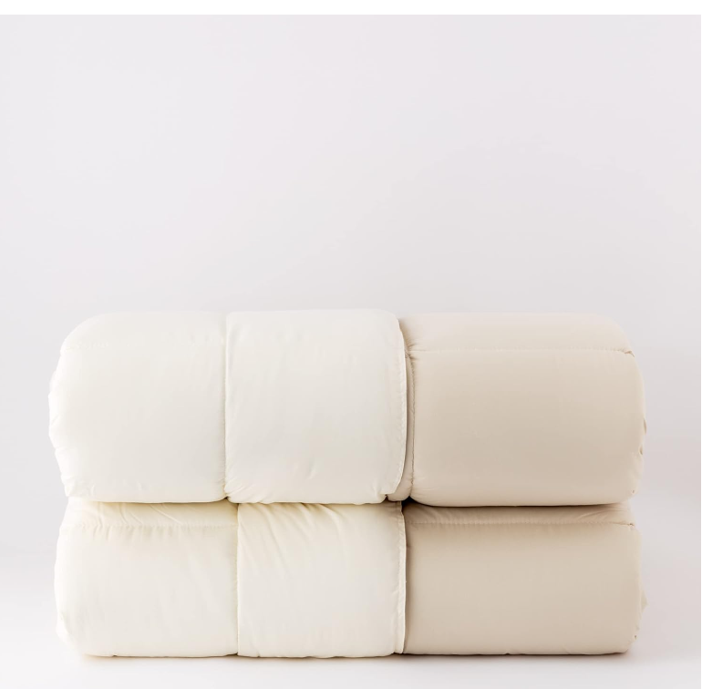 Trapunta Matrimoniale Double In Microfibra Linea Loren Beige Vaniglia 260x260 cm