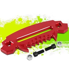 RED 10" ALUMINUM HAWSE FAIRLEAD FOR SYNTHETIC WINCH ROPE CABLE LEAD GUIDE 4X4
